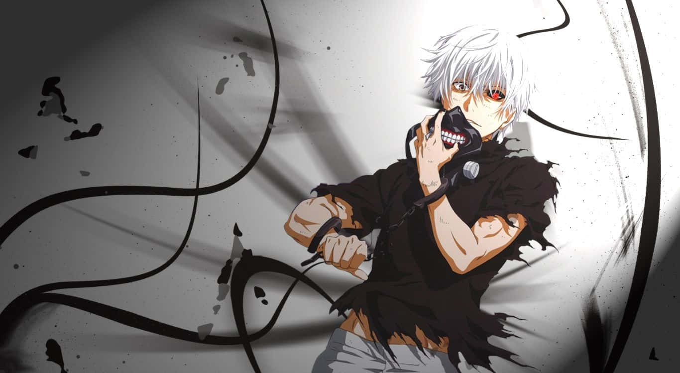 Kaneki, white hair, red eyes, HD Desktop Wallpaper