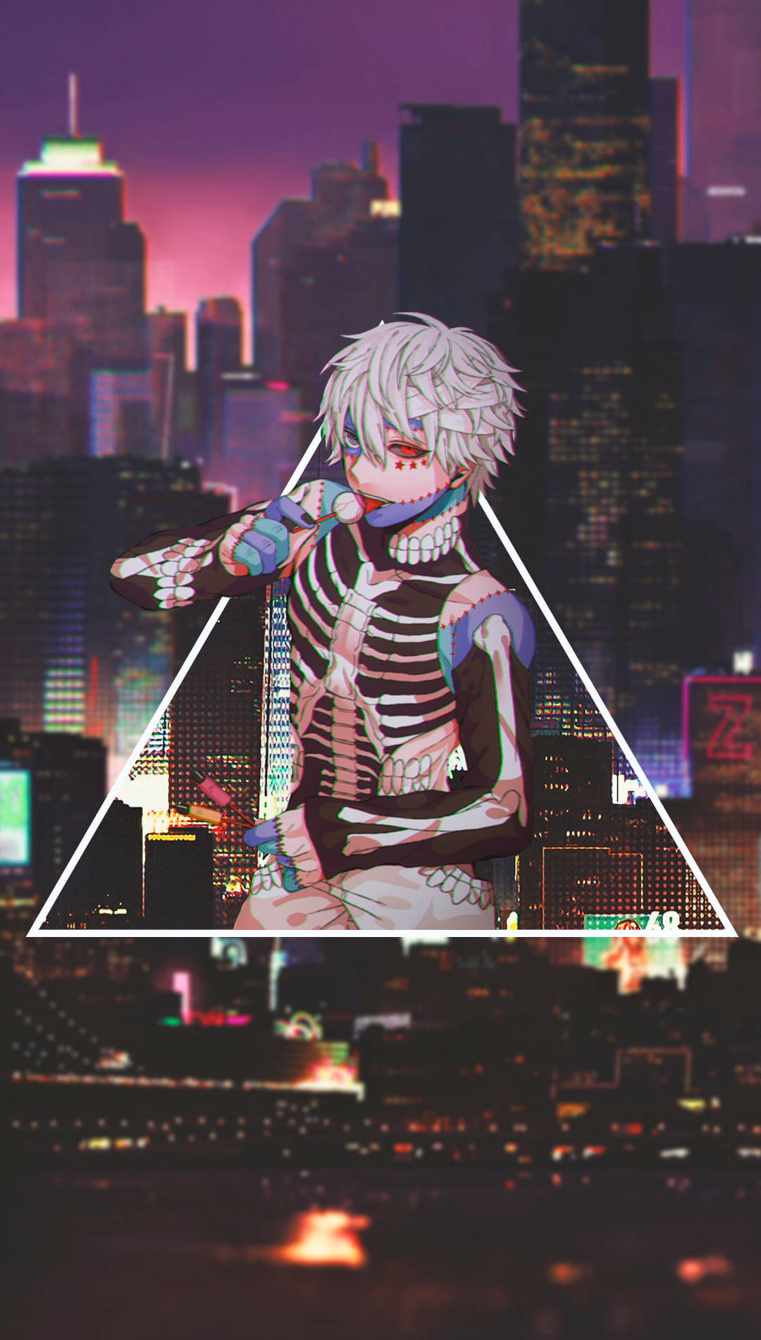 Kaneki, white hair, skeletal features, HD Phone Wallpaper