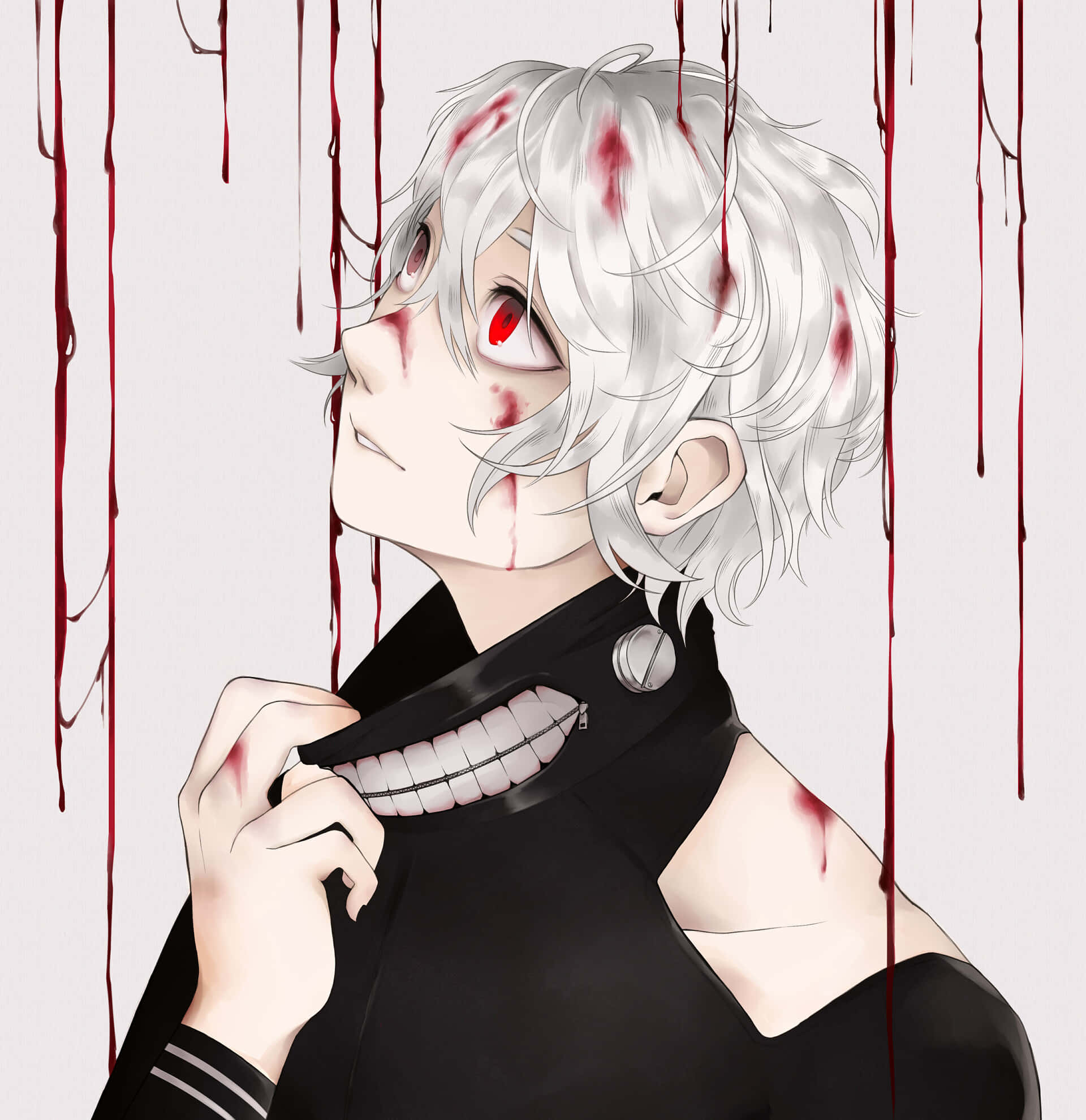 Kaneki, white hair, red eyes, Full HD Phone Wallpaper