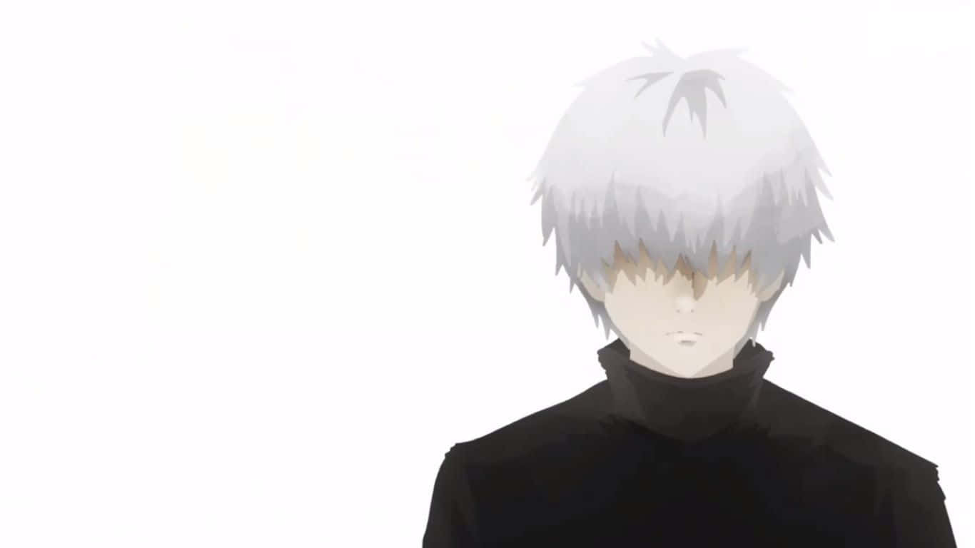 Kaneki, spiky white hair, black turtleneck, HD Desktop Wallpaper