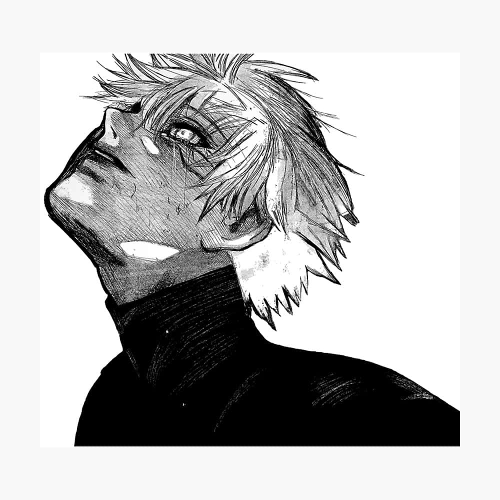 Kaneki, spiky hair, intense eyes, SD Desktop Wallpaper