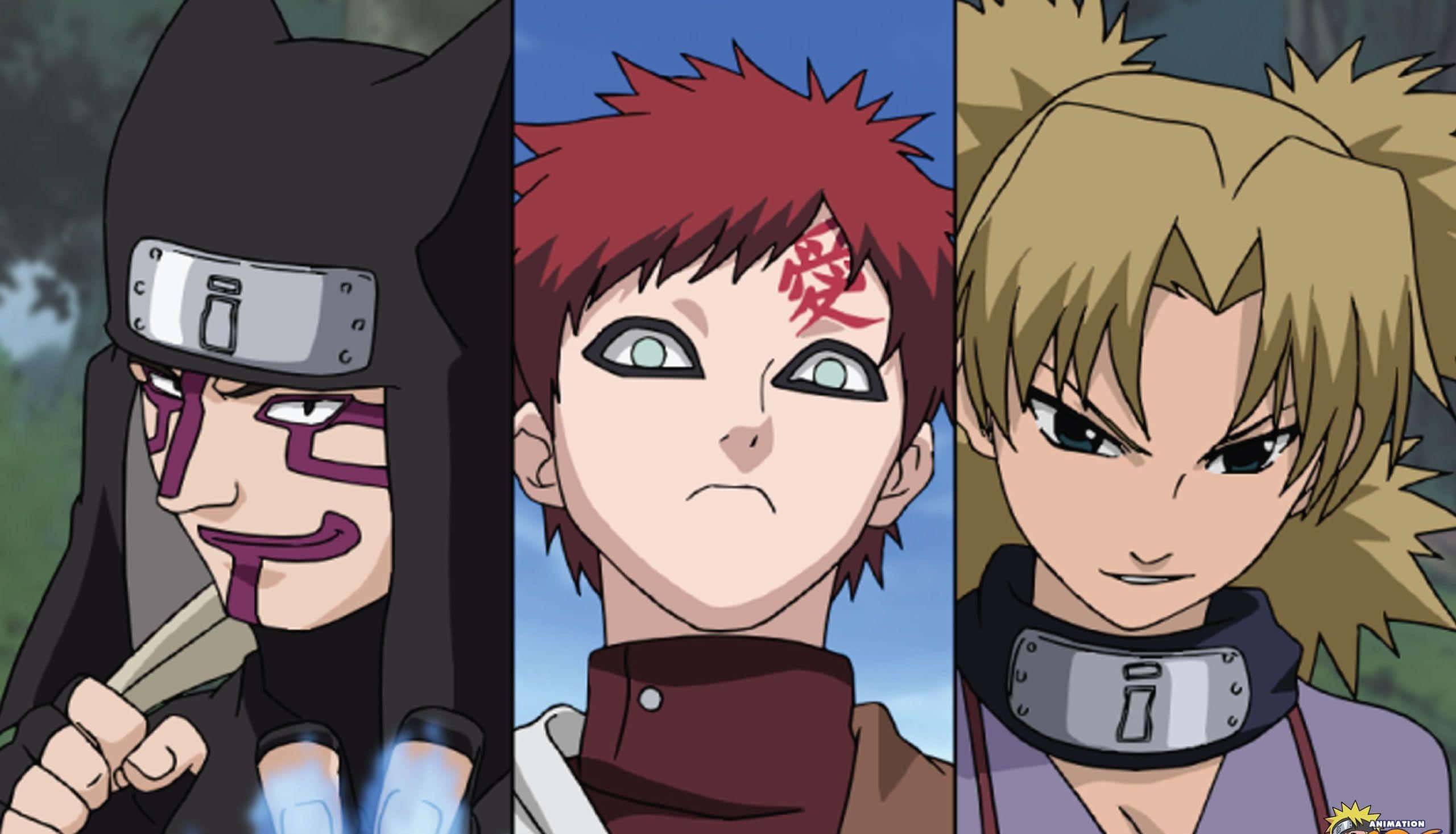 Kankuro, anime ninja characters, distinct facial markings, 2K Desktop Wallpaper