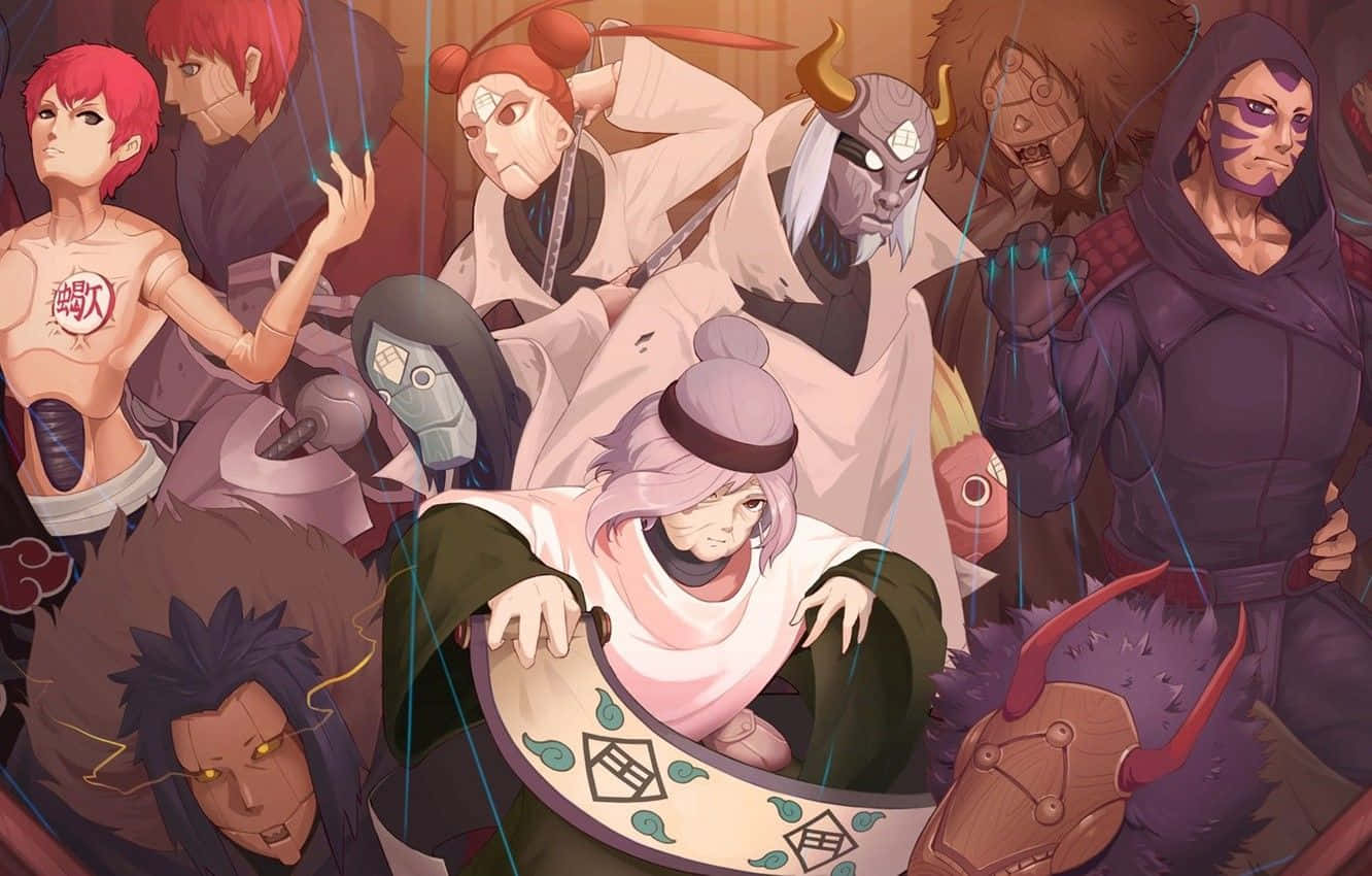 Kankuro, anime characters, unique masks, HD Desktop Wallpaper