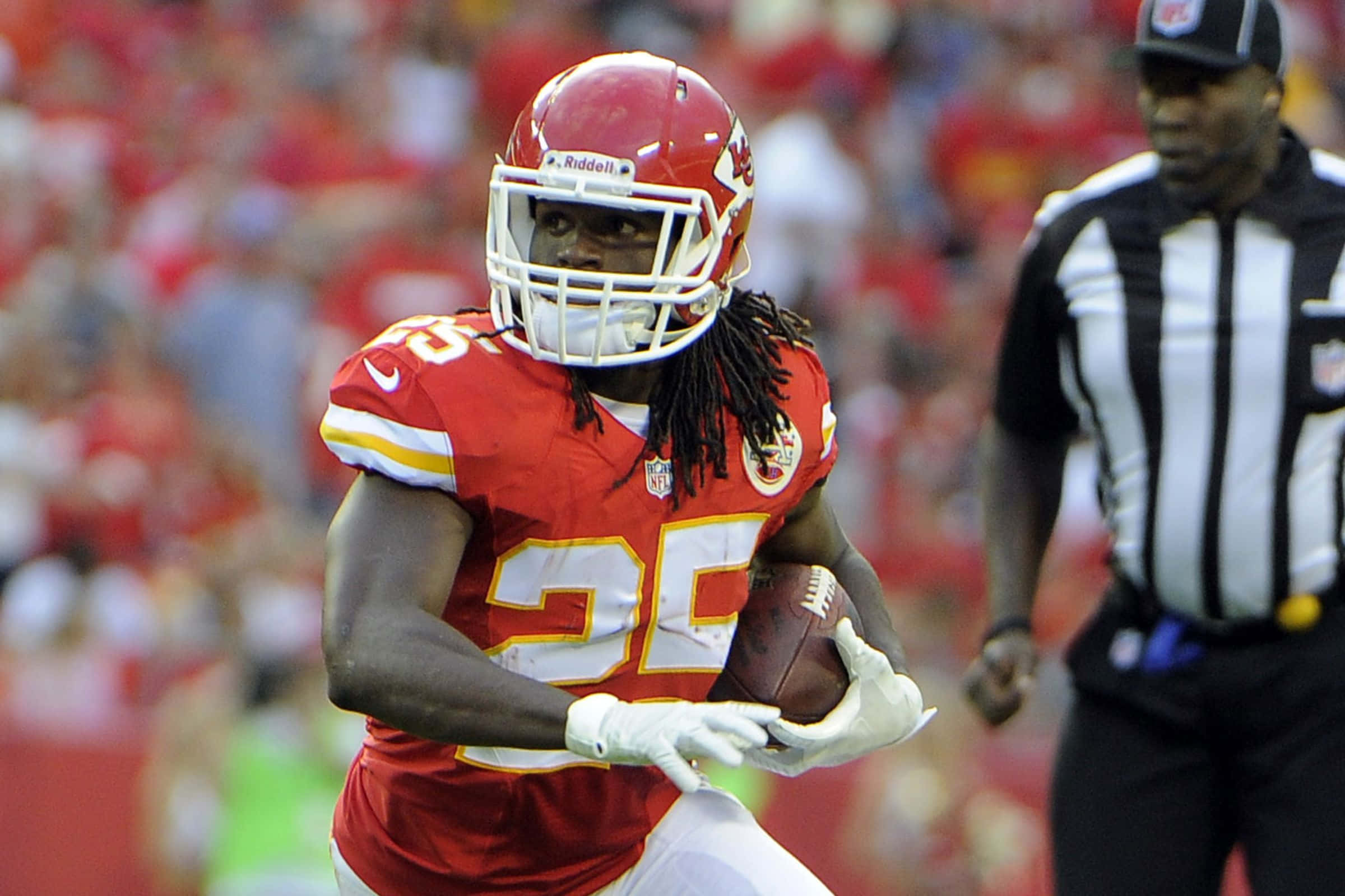 Kansas City Chiefs, red uniform, football player, Full HD Desktop Wallpaper