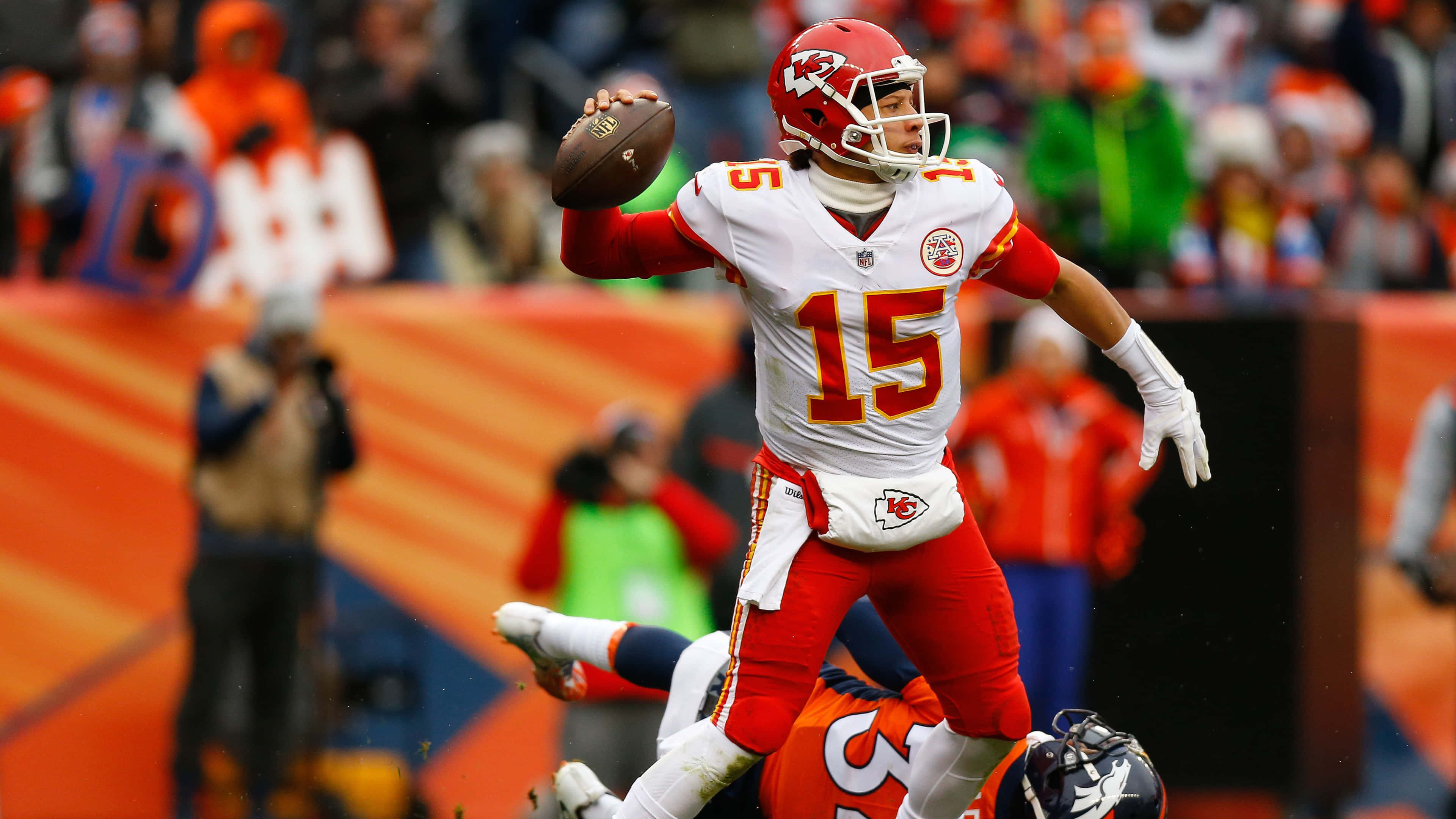 Kansas City Chiefs, red and white uniform, orange uniform, 4K Desktop Wallpaper