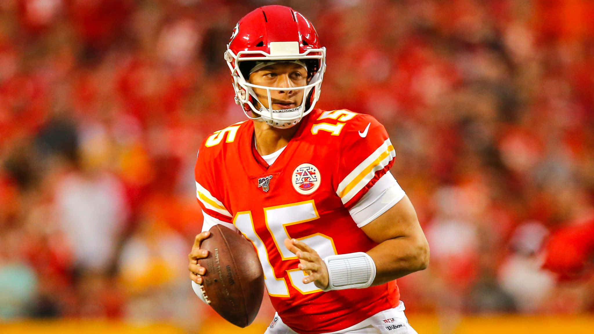 Kansas City Chiefs, red uniform, football quarterback, Full HD Desktop Wallpaper