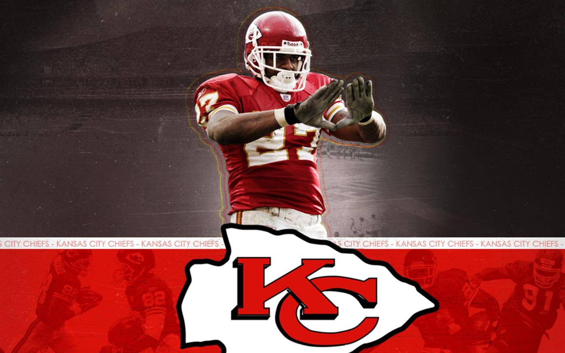 Kansas City Chiefs, red uniform, team logo, Full HD Desktop Wallpaper