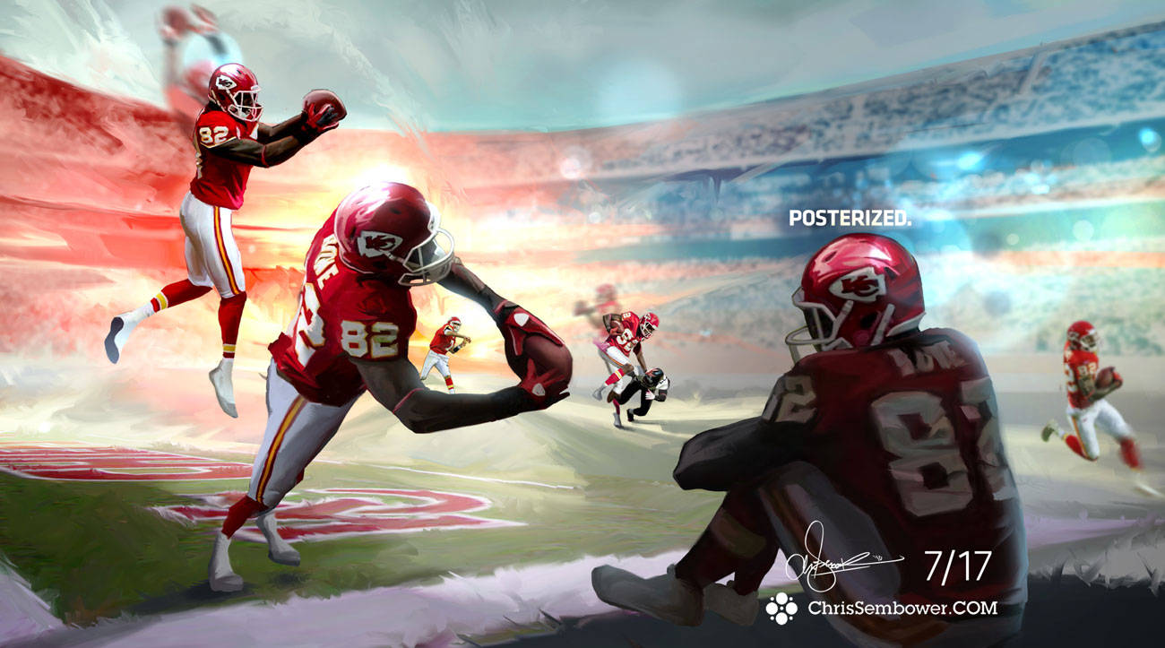 Kansas City Chiefs, red uniforms, stadium field, HD Desktop Wallpaper