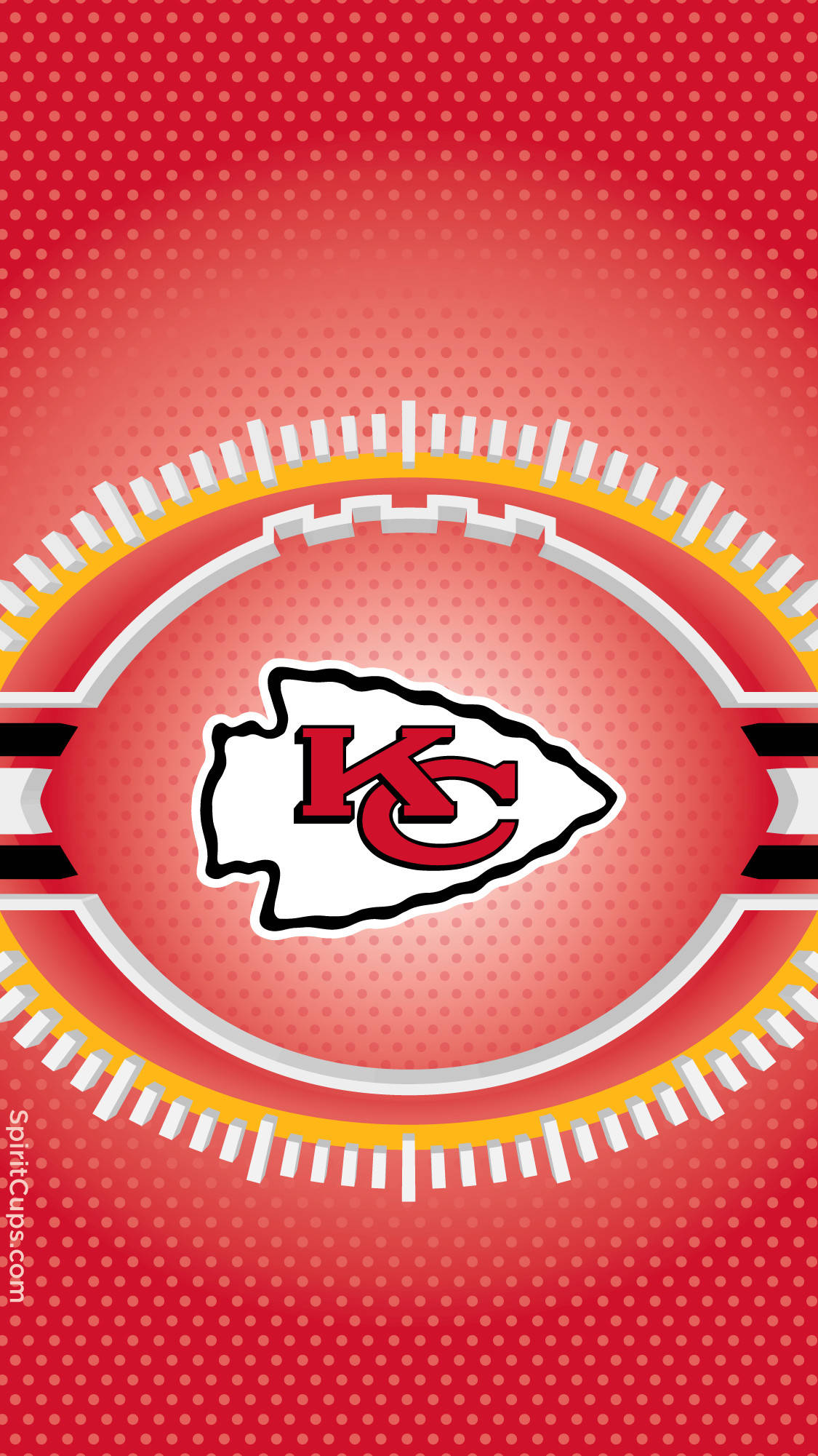 Kansas City Chiefs, logo, red gradient background, Full HD Phone Wallpaper