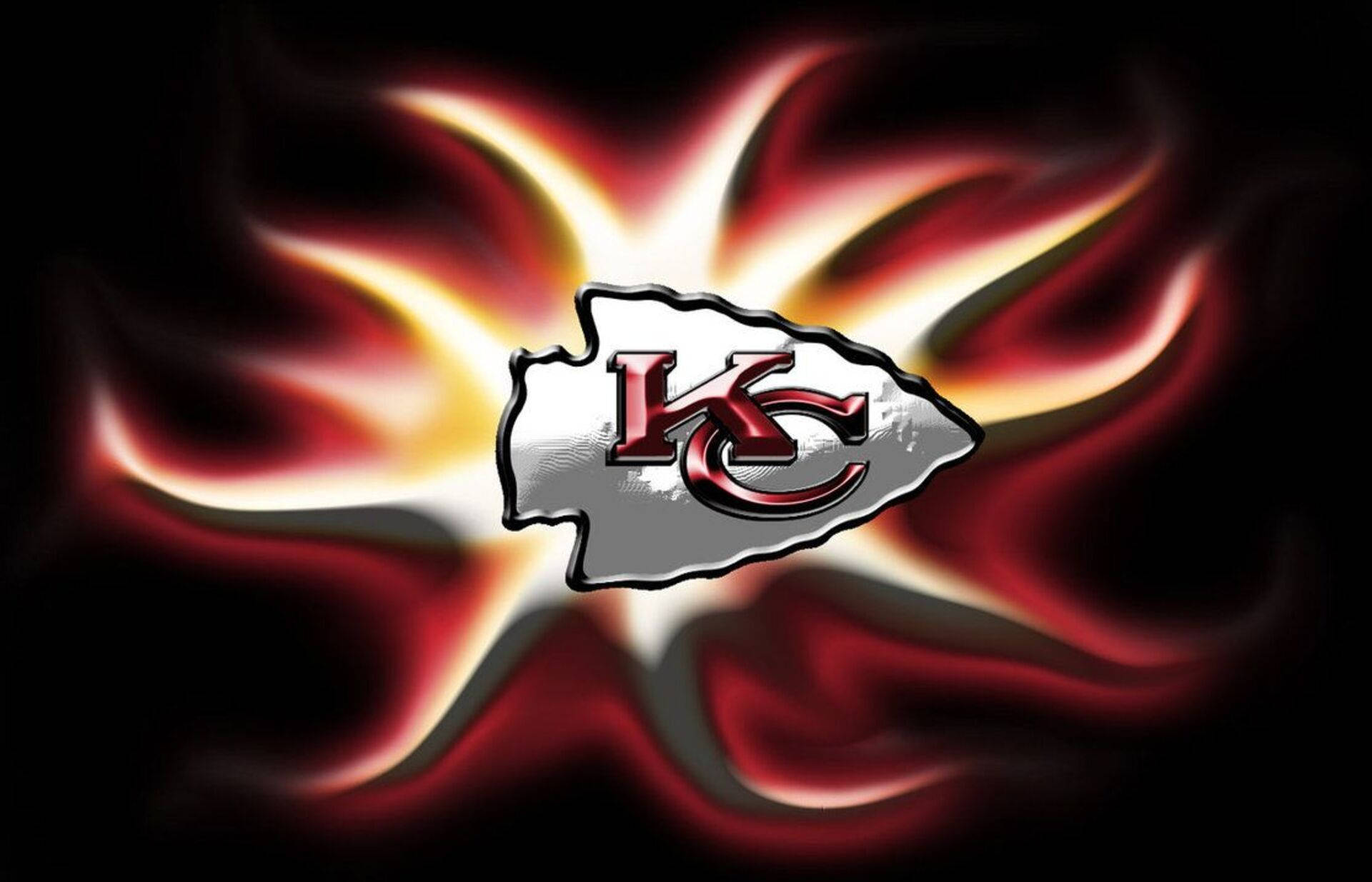 Kansas City Chiefs, fiery red, gold, Full HD Desktop Wallpaper