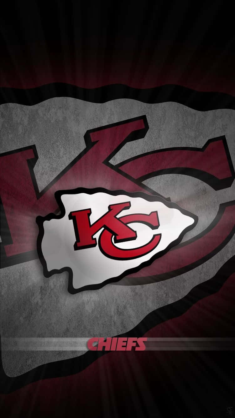 Kansas City Chiefs, iPhone, red and black rays, HD Phone Wallpaper