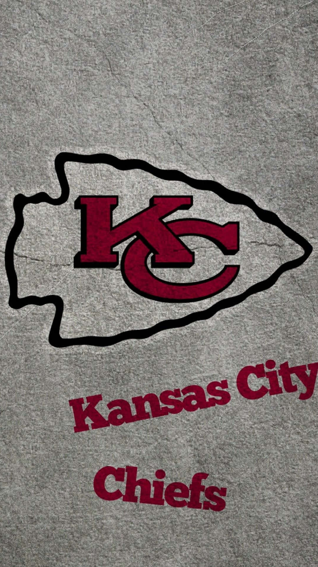 Kansas City Chiefs, iPhone, gray textured fabric, Full HD Phone Wallpaper