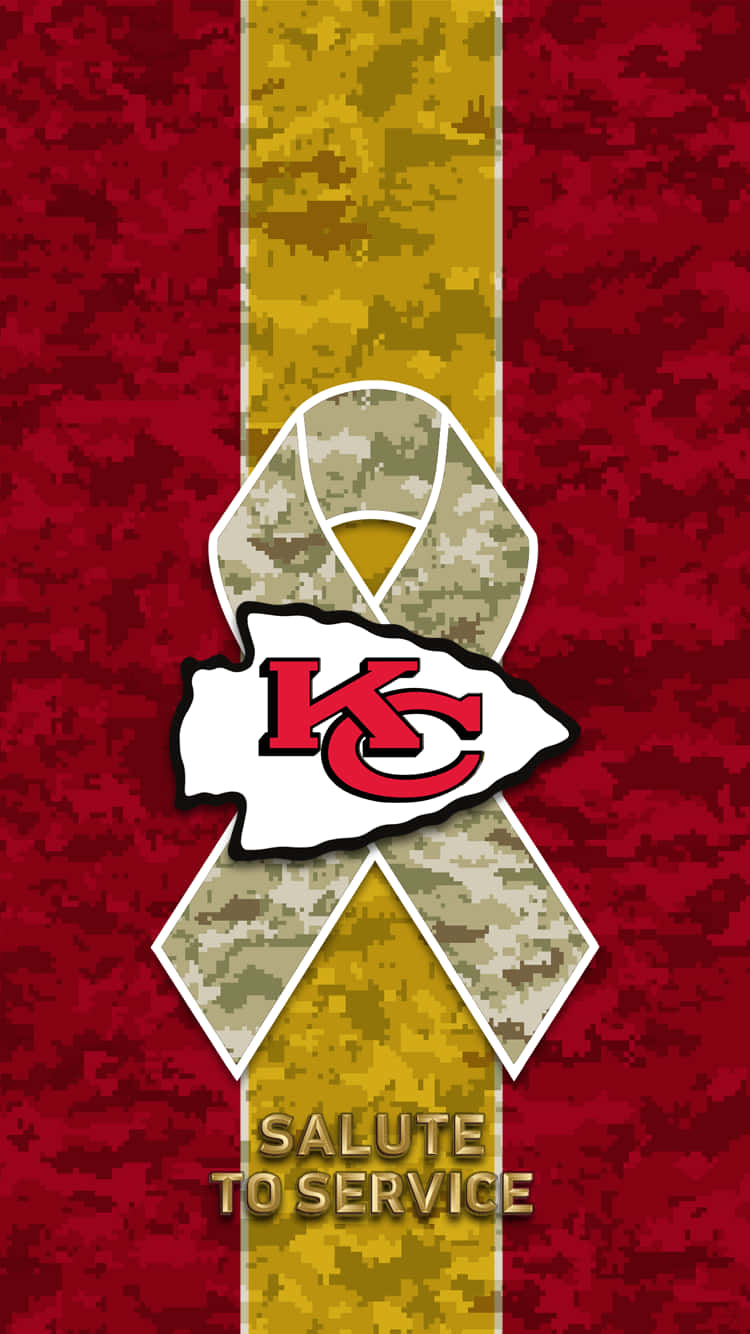 Kansas City Chiefs, iPhone, camouflage ribbon, HD Phone Wallpaper
