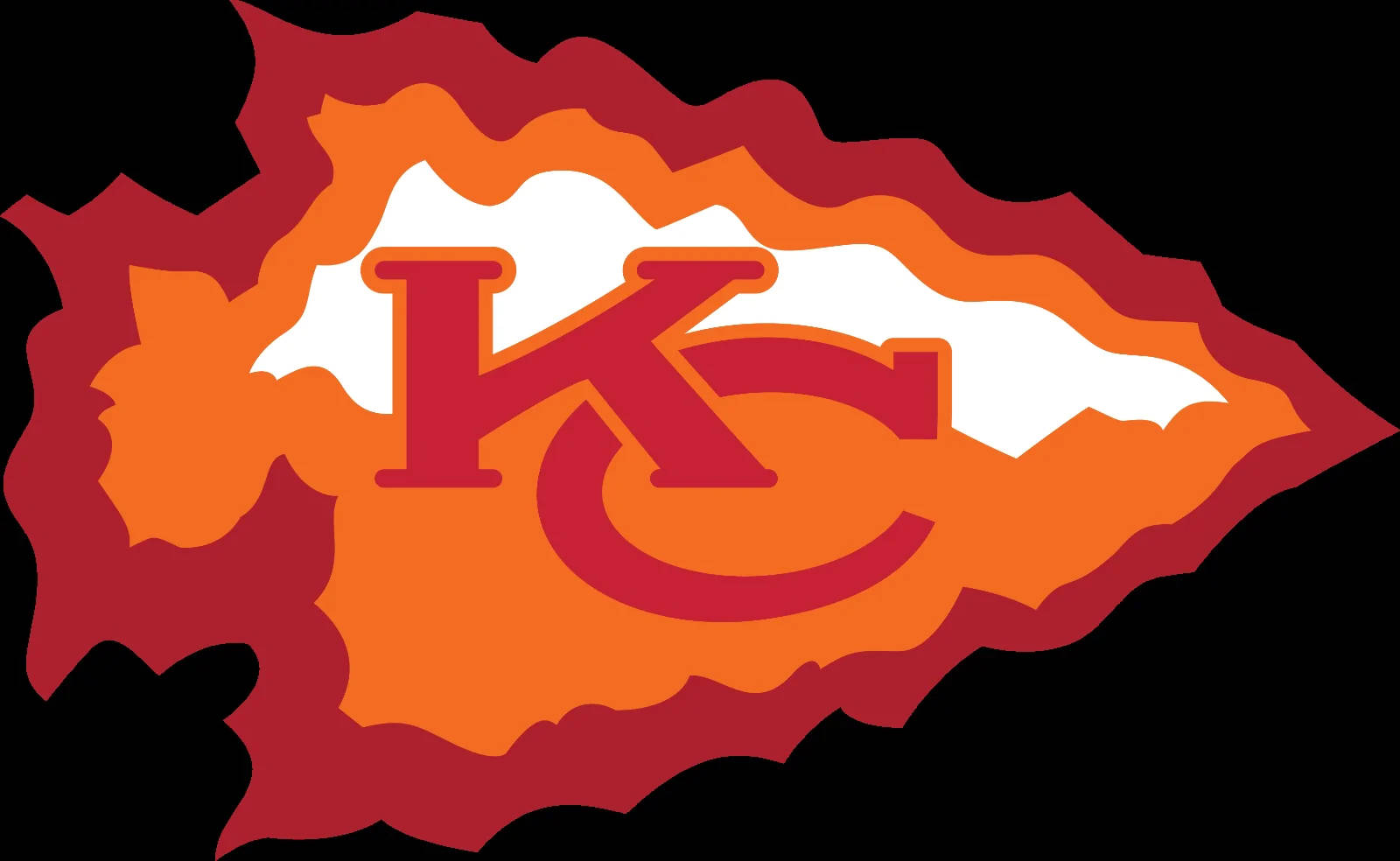 Kansas City Chiefs Logo, red, orange, HD Desktop Wallpaper