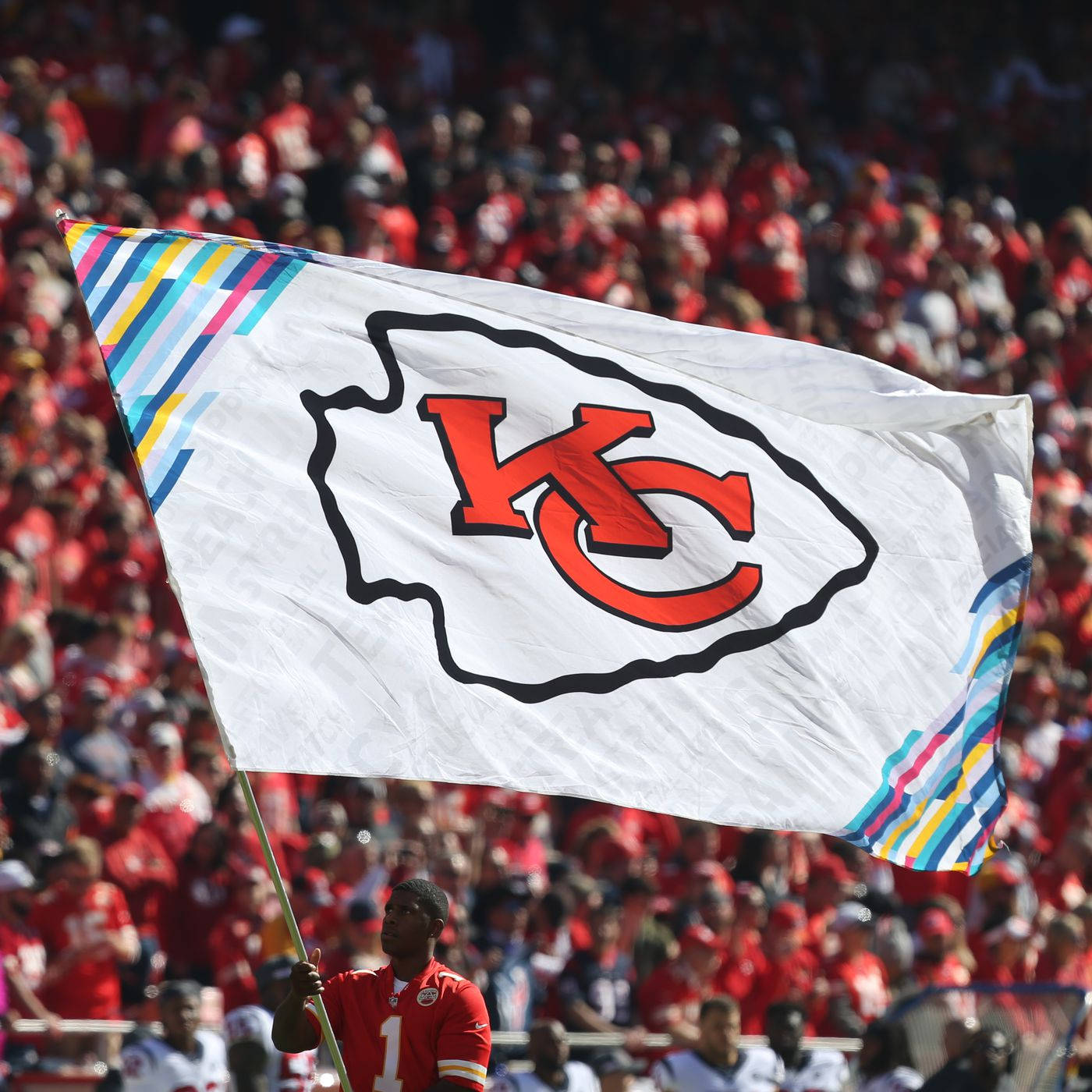 Kansas City Chiefs Logo, Pride Flag, white flag, HD Desktop Wallpaper