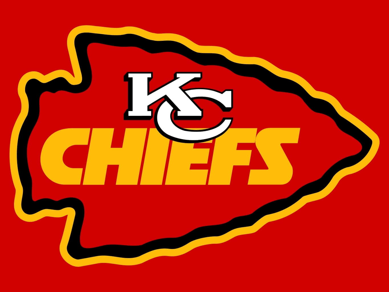 Kansas City Chiefs, red background, white text, HD Desktop Wallpaper