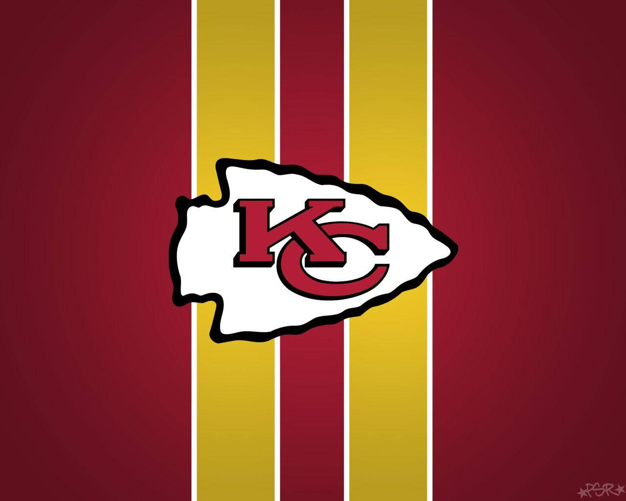 Kansas City Chiefs, red, gold, HD Desktop Wallpaper