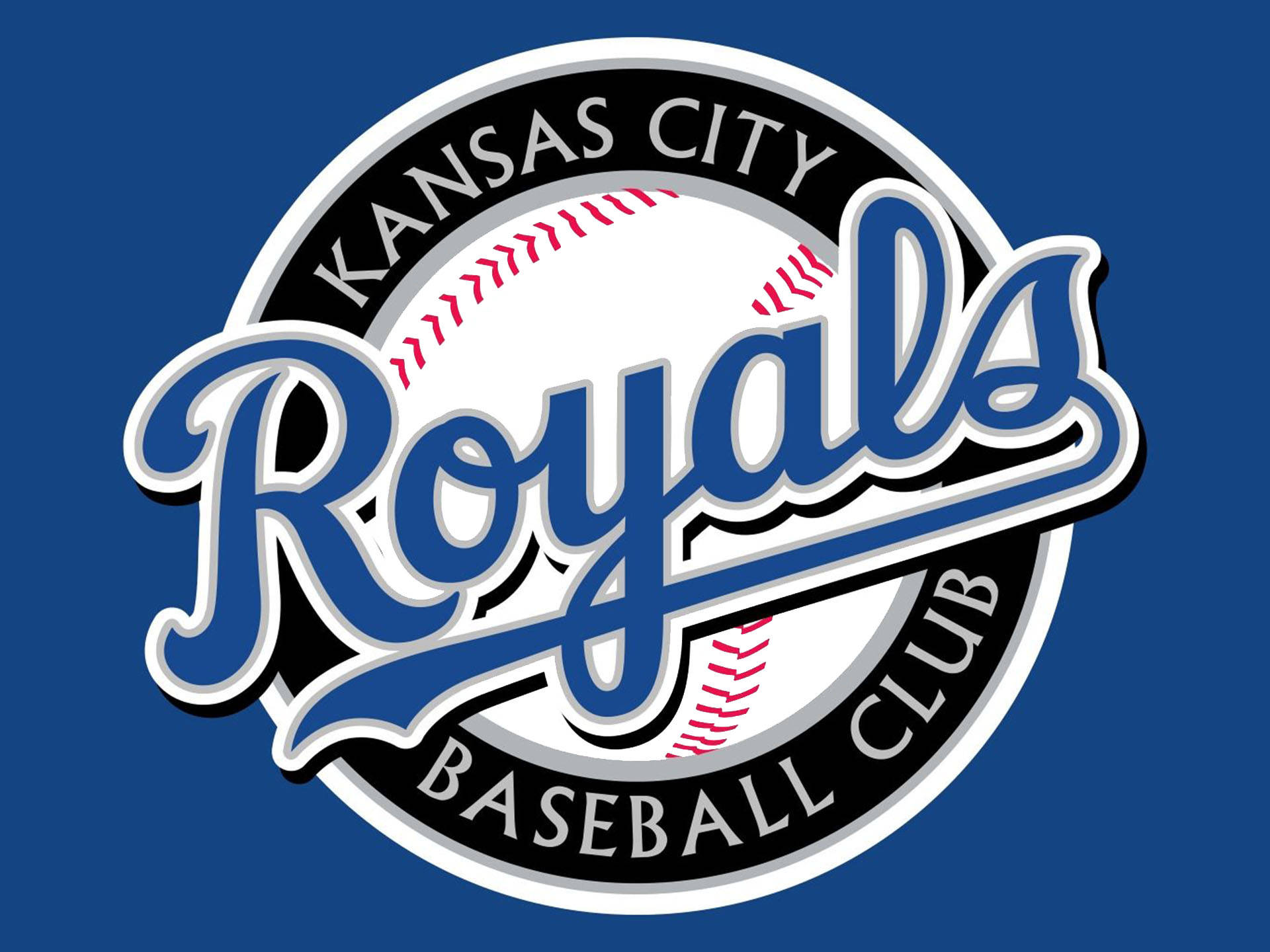 Kansas City Royals, blue script, white baseball, Full HD Desktop Wallpaper