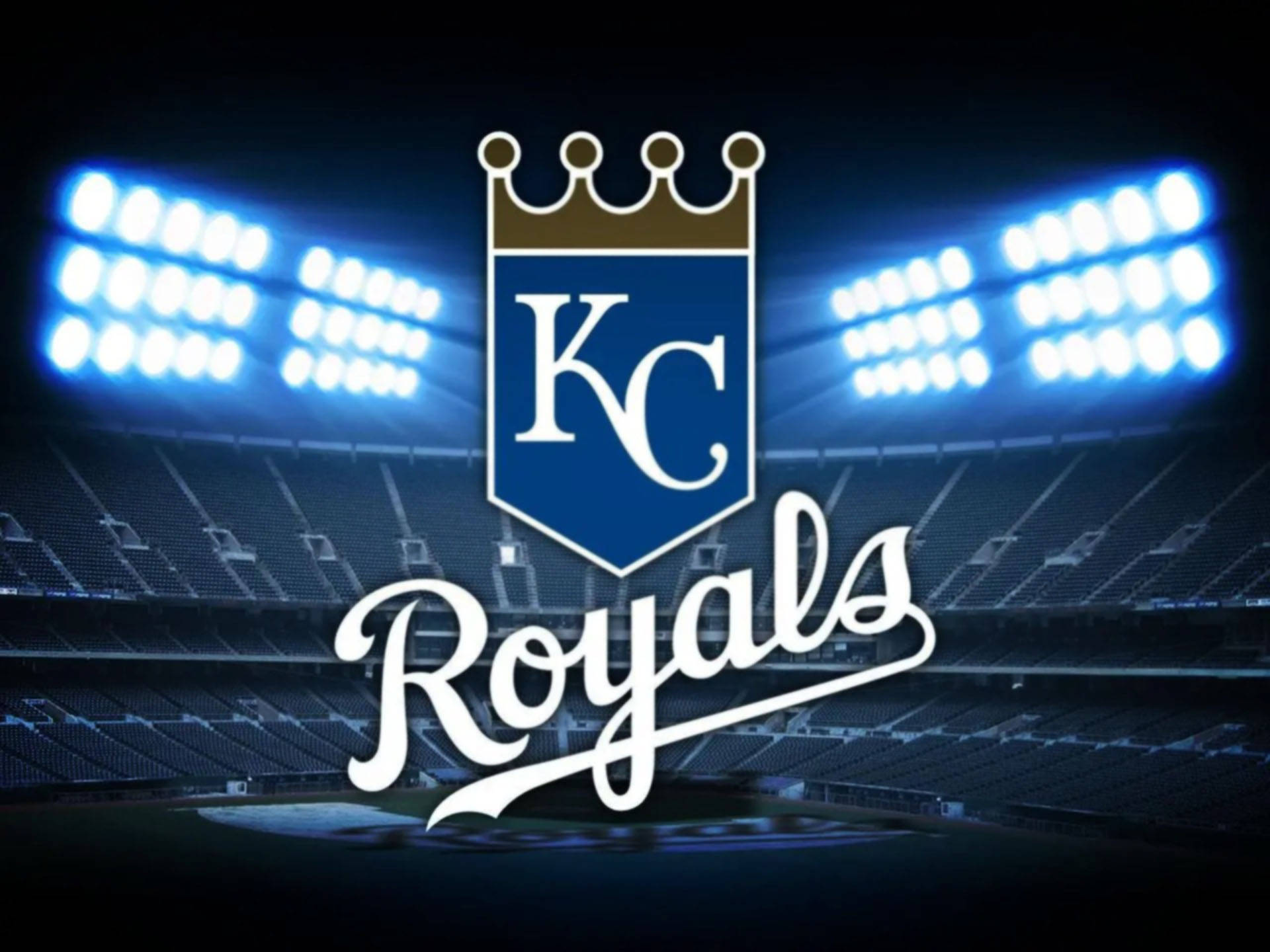 Kansas City Royals, baseball arena, Kansas City Royals logo, Full HD Desktop Wallpaper