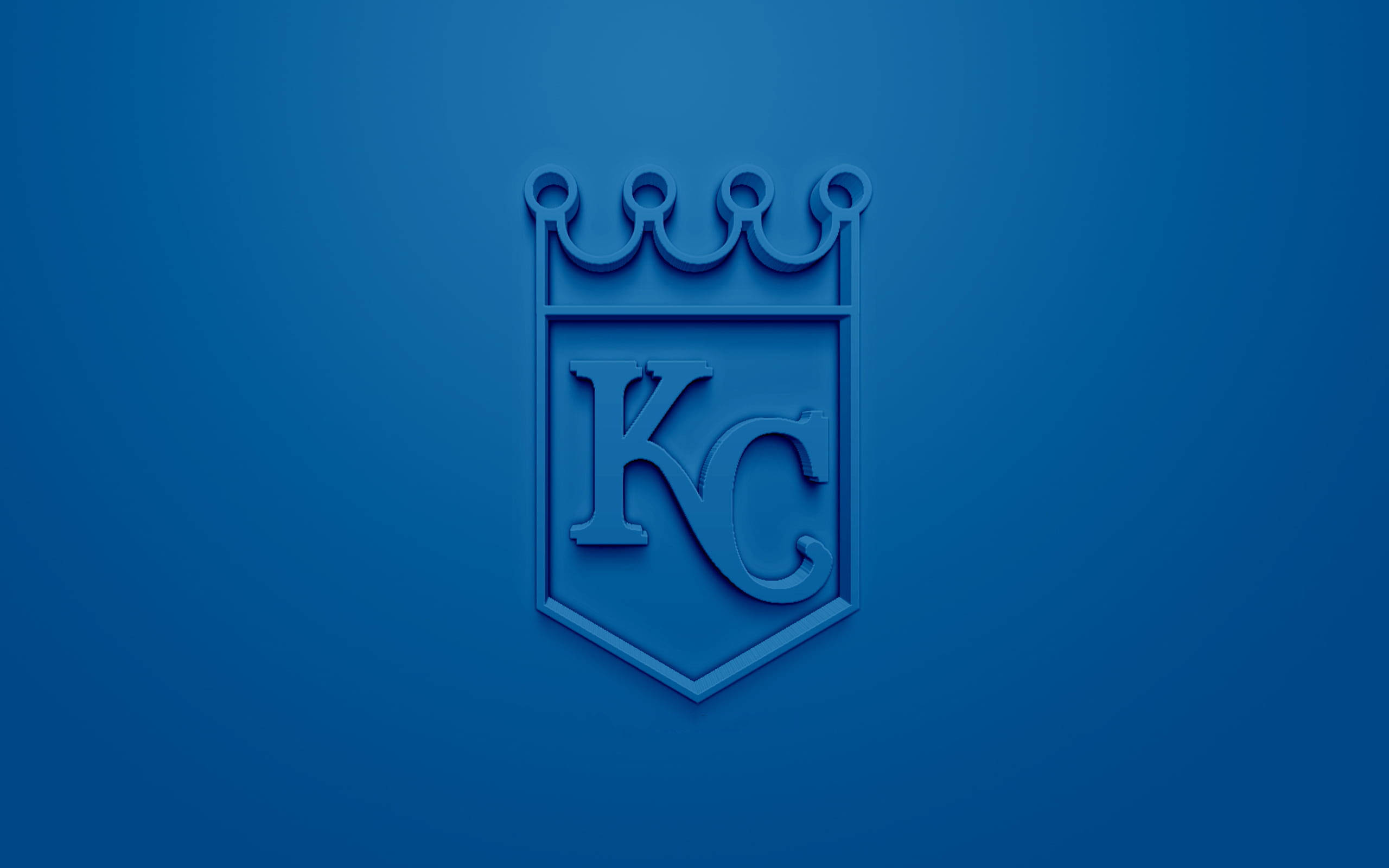 Kansas City Royals, 3D-rendered, blue, 2K Desktop Wallpaper