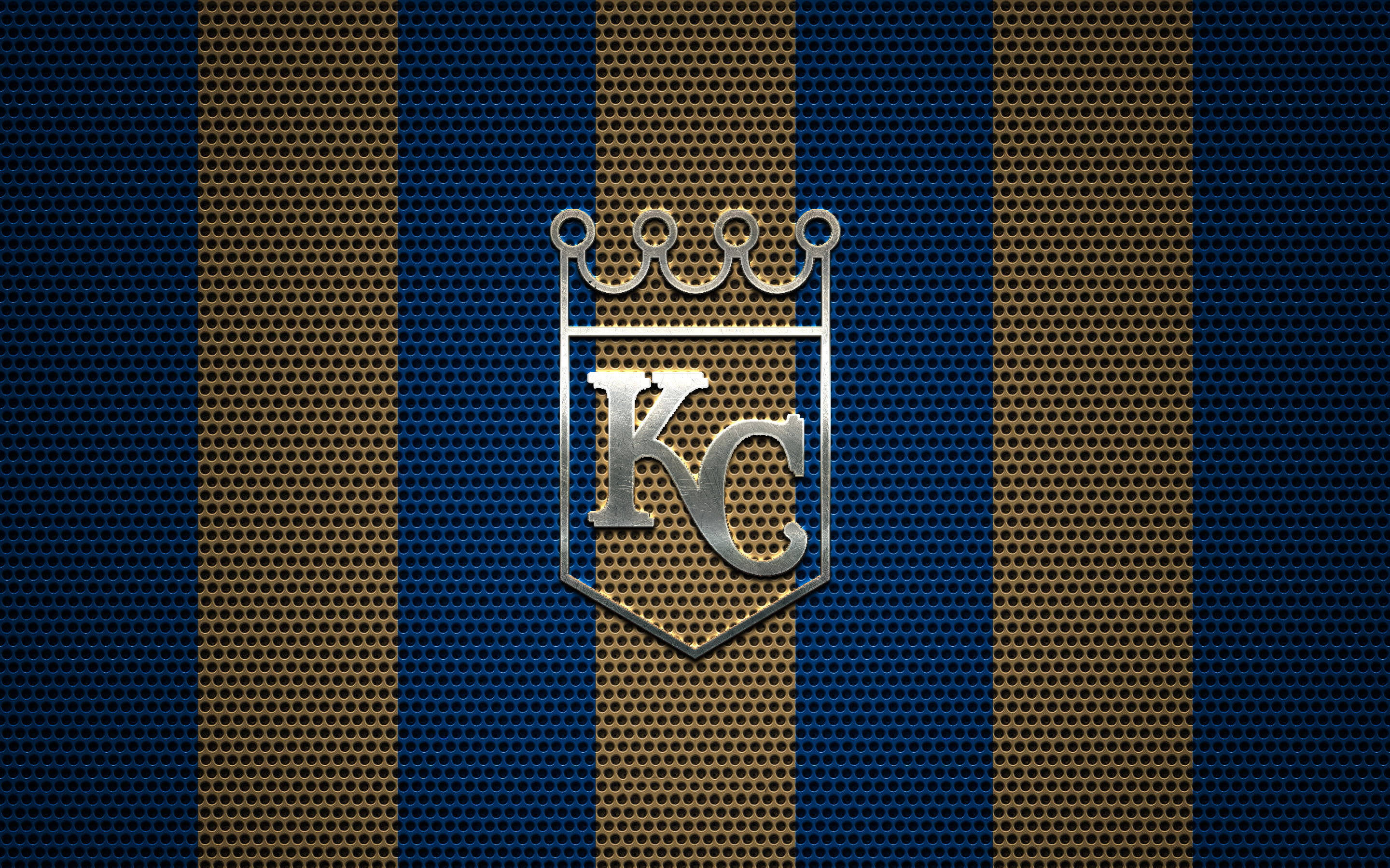 Kansas City Royals, metallic KC crest, crown, 2K Desktop Wallpaper