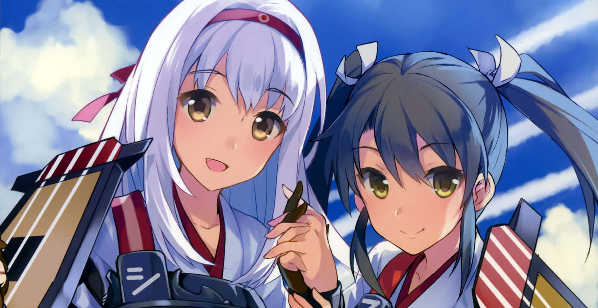 Kantai Collection, anime girls, silver and blue hair, HD Desktop Wallpaper