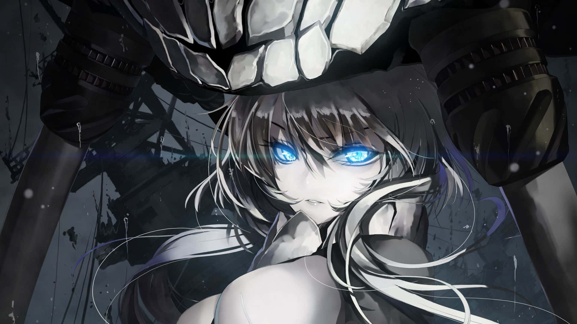 Kantai Collection, anime girl, glowing blue eyes, Full HD Desktop Wallpaper