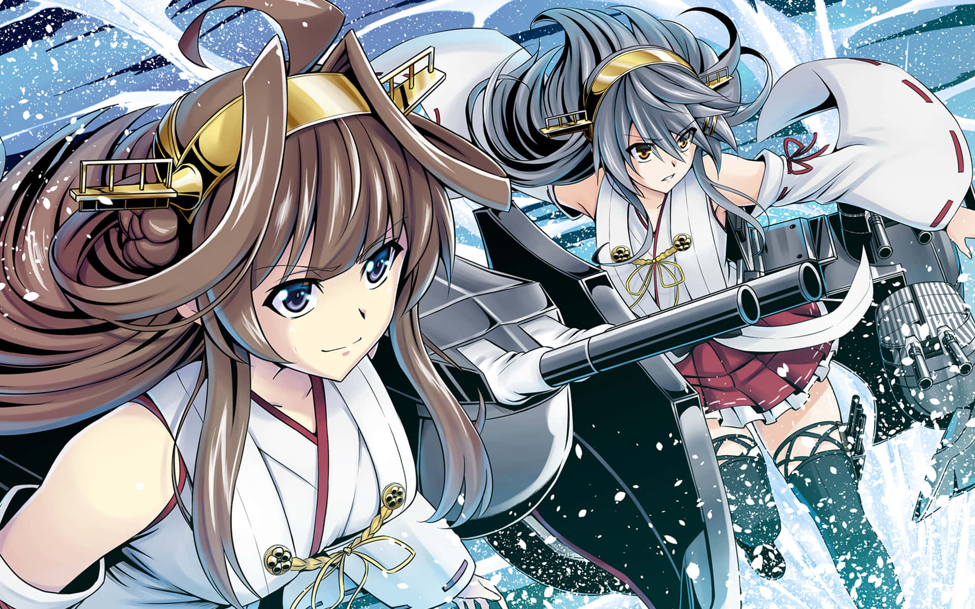 Kantai Collection, anime girls, traditional outfits, Full HD Desktop Wallpaper
