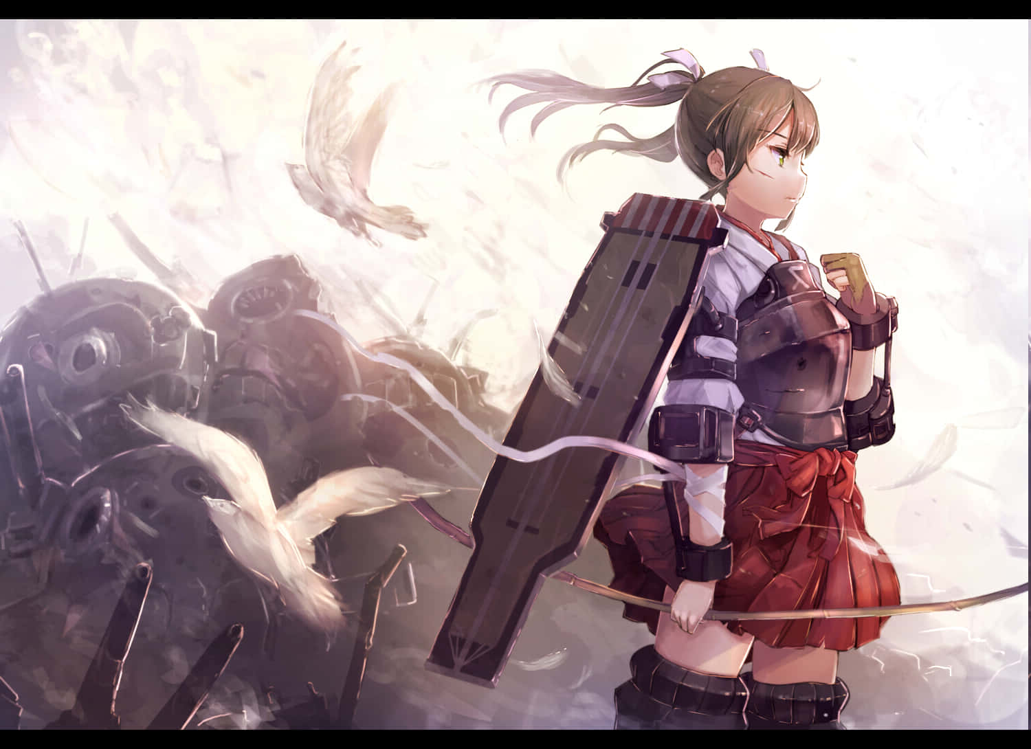 Kantai Collection, anime girl, school uniform, HD Desktop Wallpaper