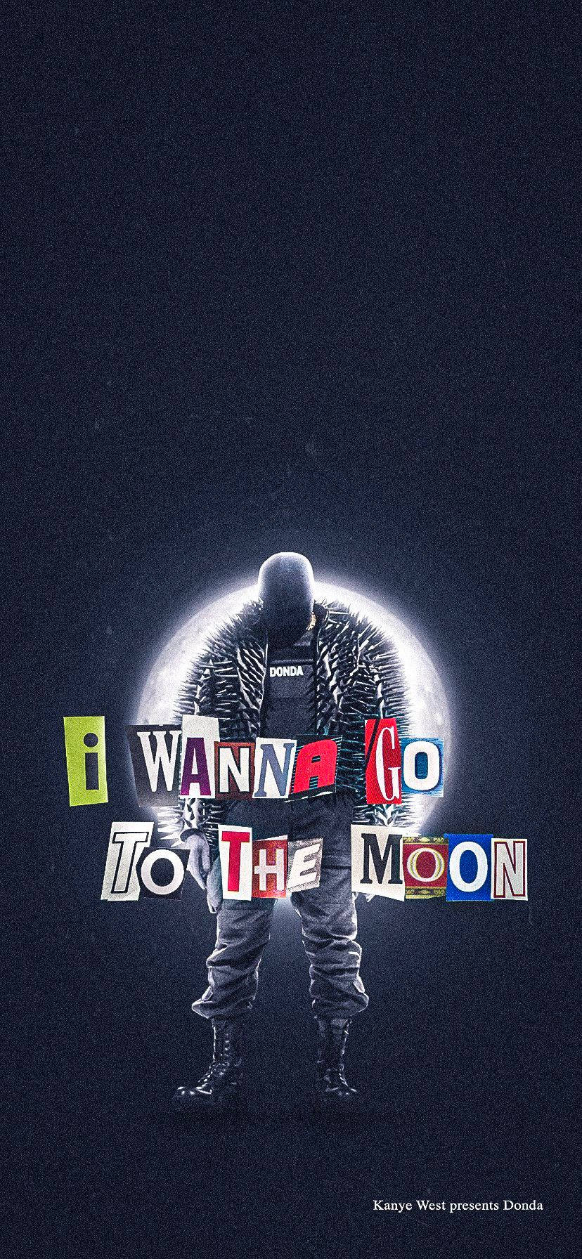 Kanye West, spiked jacket, glowing moon, HD Phone Wallpaper