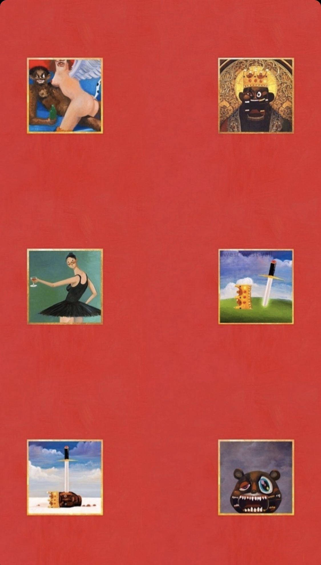 Kanye West Album Cover, ballerina, crowned black figure, Full HD Phone Wallpaper