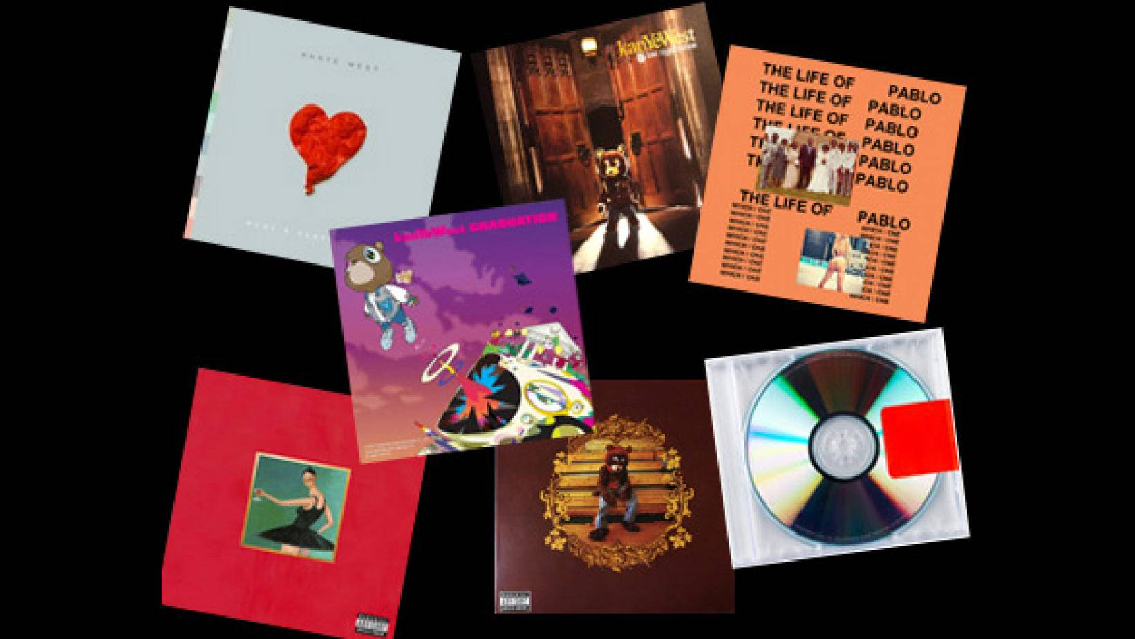 Kanye West, album cover, collage, HD Desktop Wallpaper