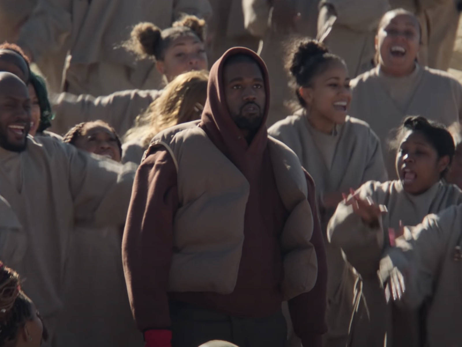Kanye West, Donda, maroon hoodie, HD Desktop Wallpaper