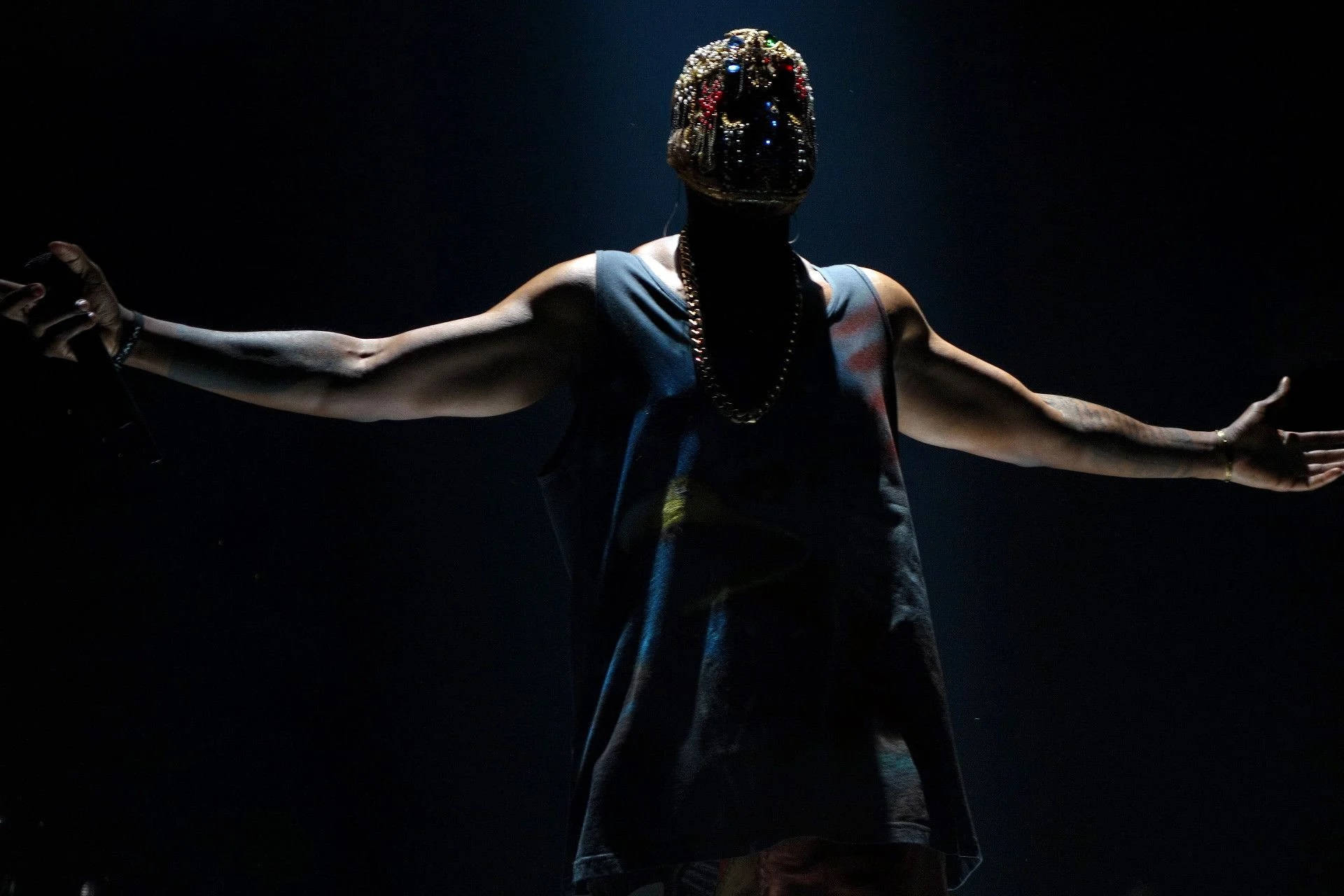 Kanye West, Donda, jeweled mask, Full HD Desktop Wallpaper