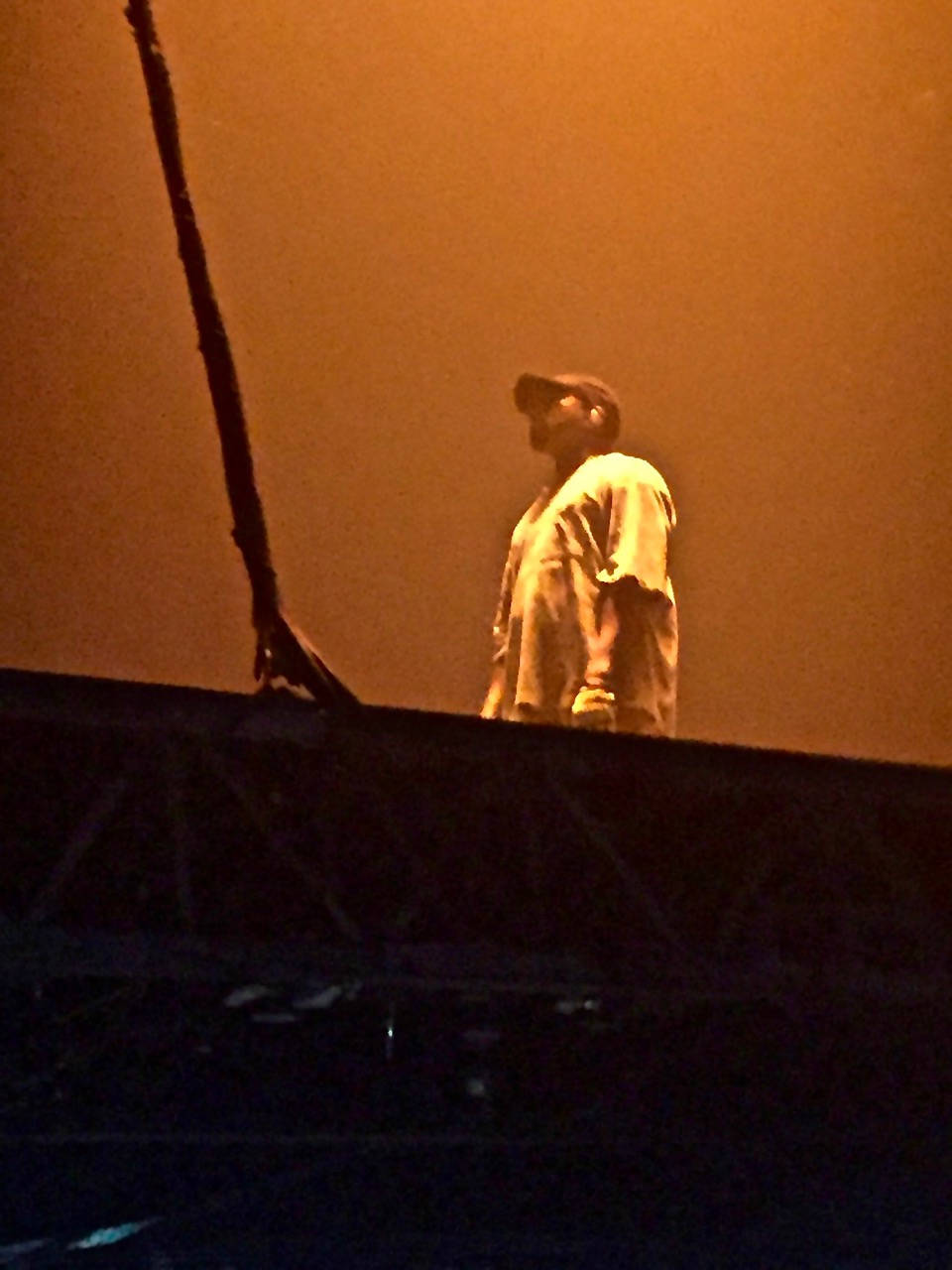 Kanye West Saint Pablo, silhouetted figure, cap, HD Phone Wallpaper