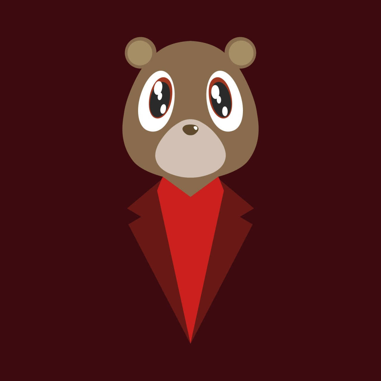 Kanye West, bear, maroon, HD Desktop Wallpaper