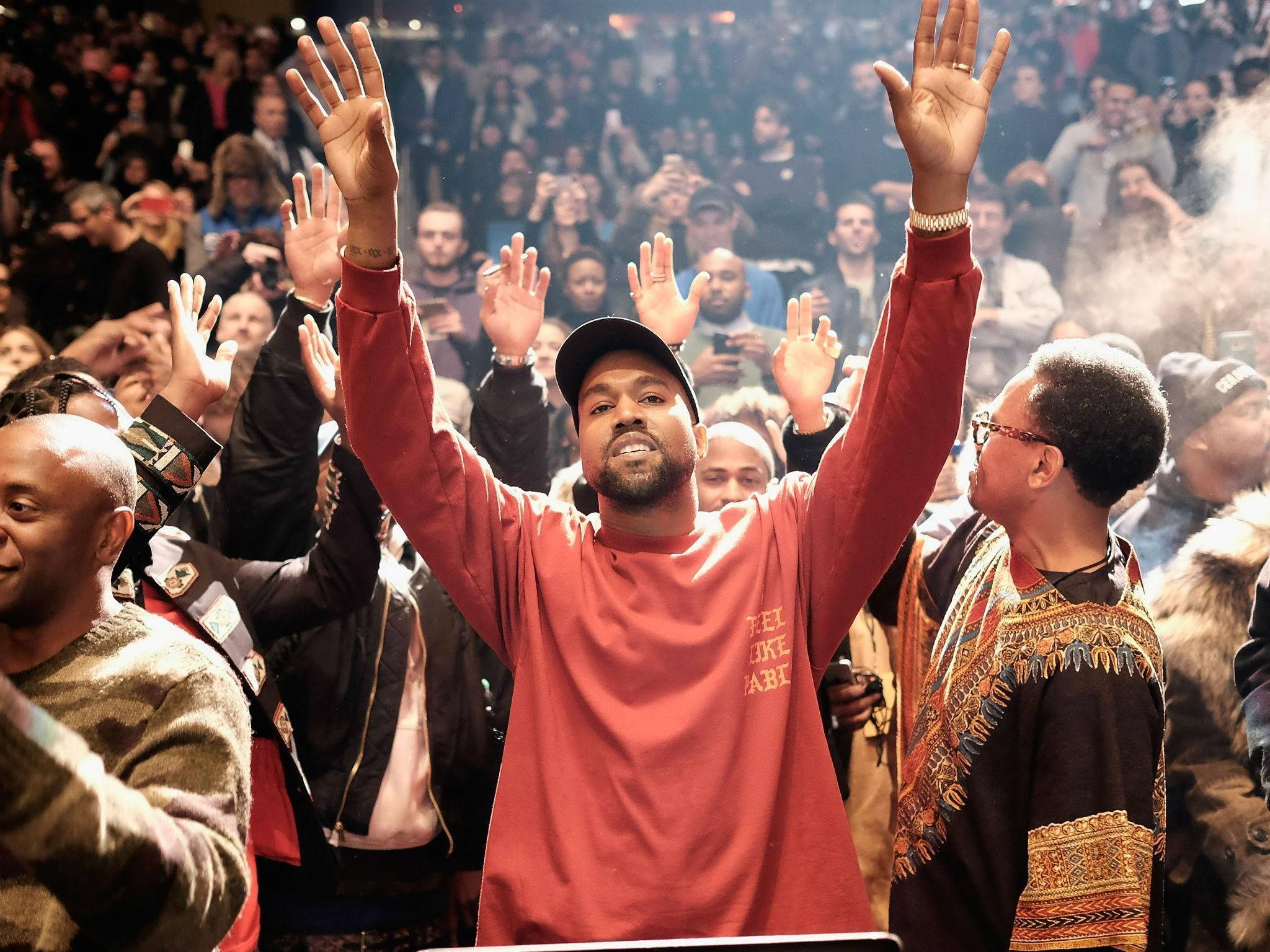 Kanye West, concert, crowd, Full HD Desktop Wallpaper
