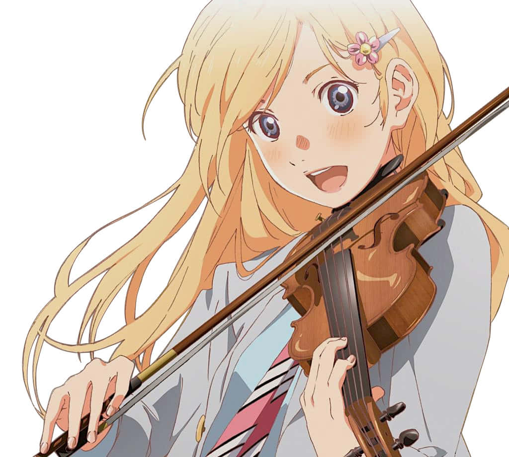 Kaori Miyazono, violin, blonde hair, SD Desktop Wallpaper