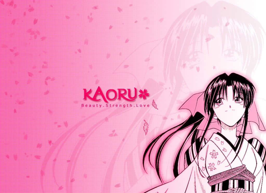 Kaoru Kamiya, pink anime girl, kimono, SD Desktop Wallpaper