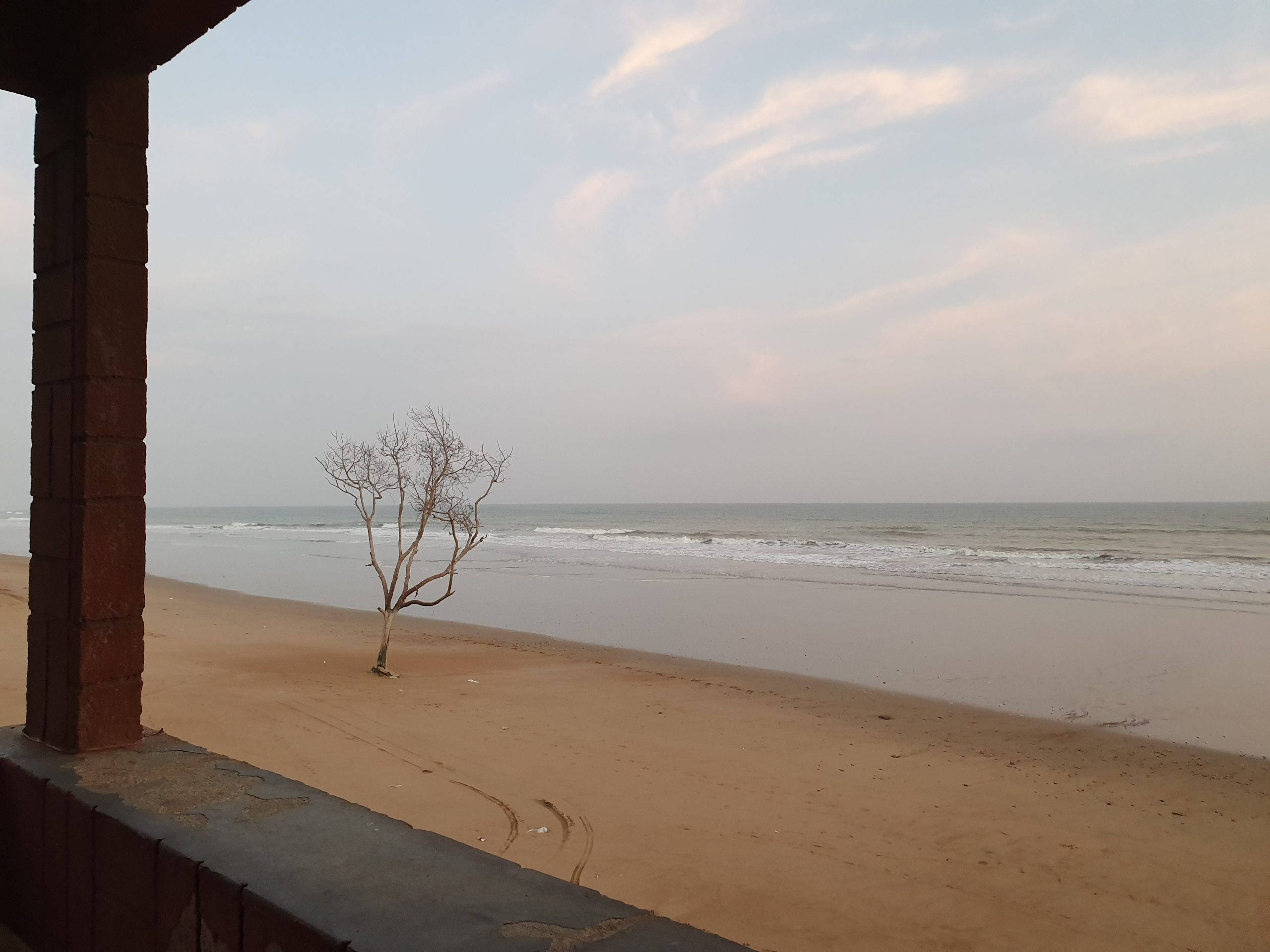 Karachi Beach, horizon, sandy beach, 2K Desktop Wallpaper