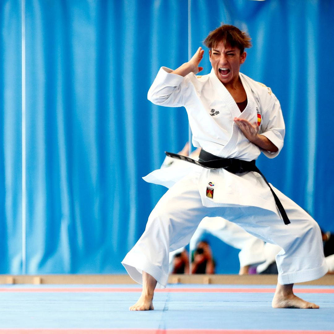 karateka, white gi, black belt, SD Desktop Wallpaper