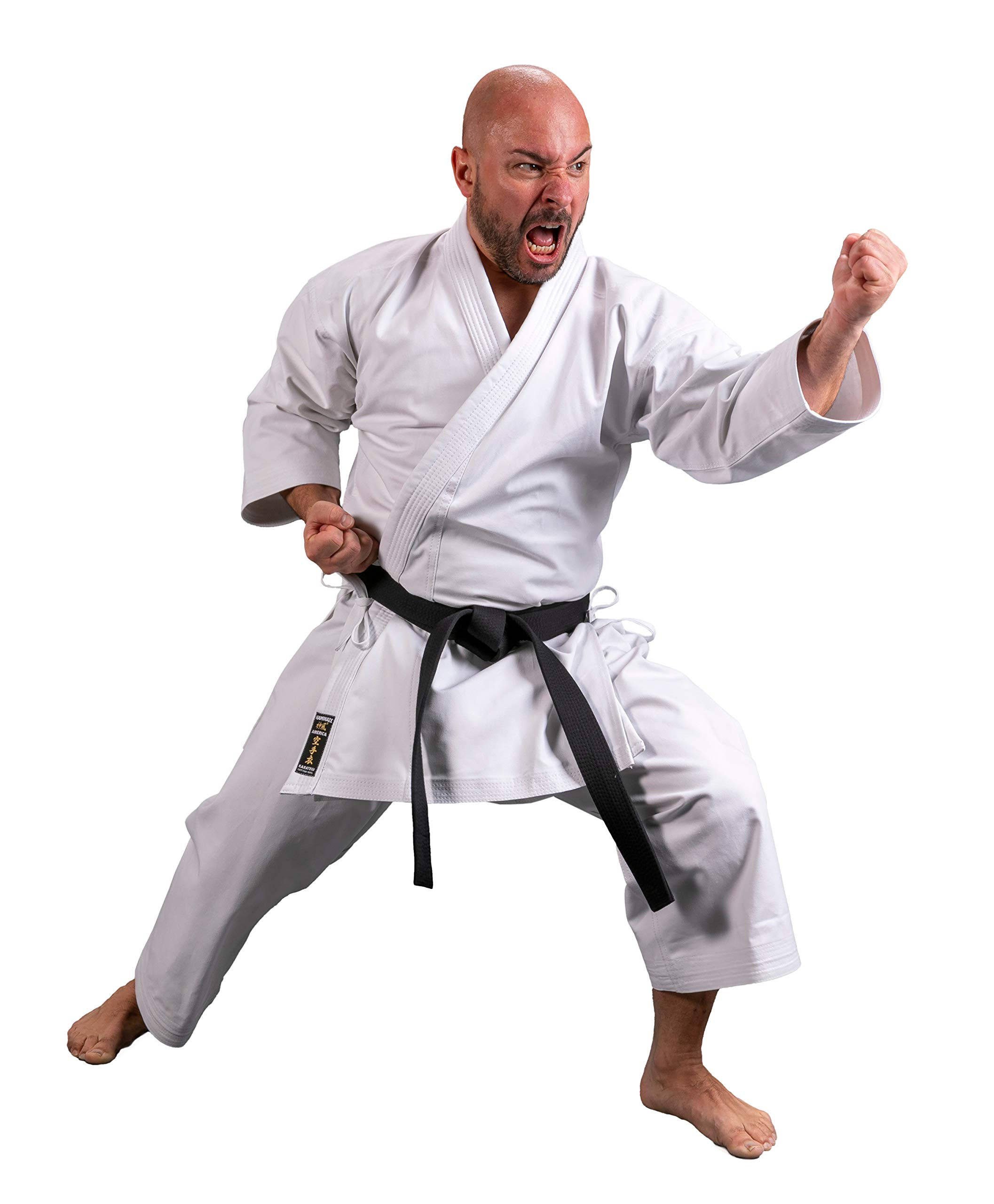 karate man, white karate gi, black belt, 2K Phone Wallpaper