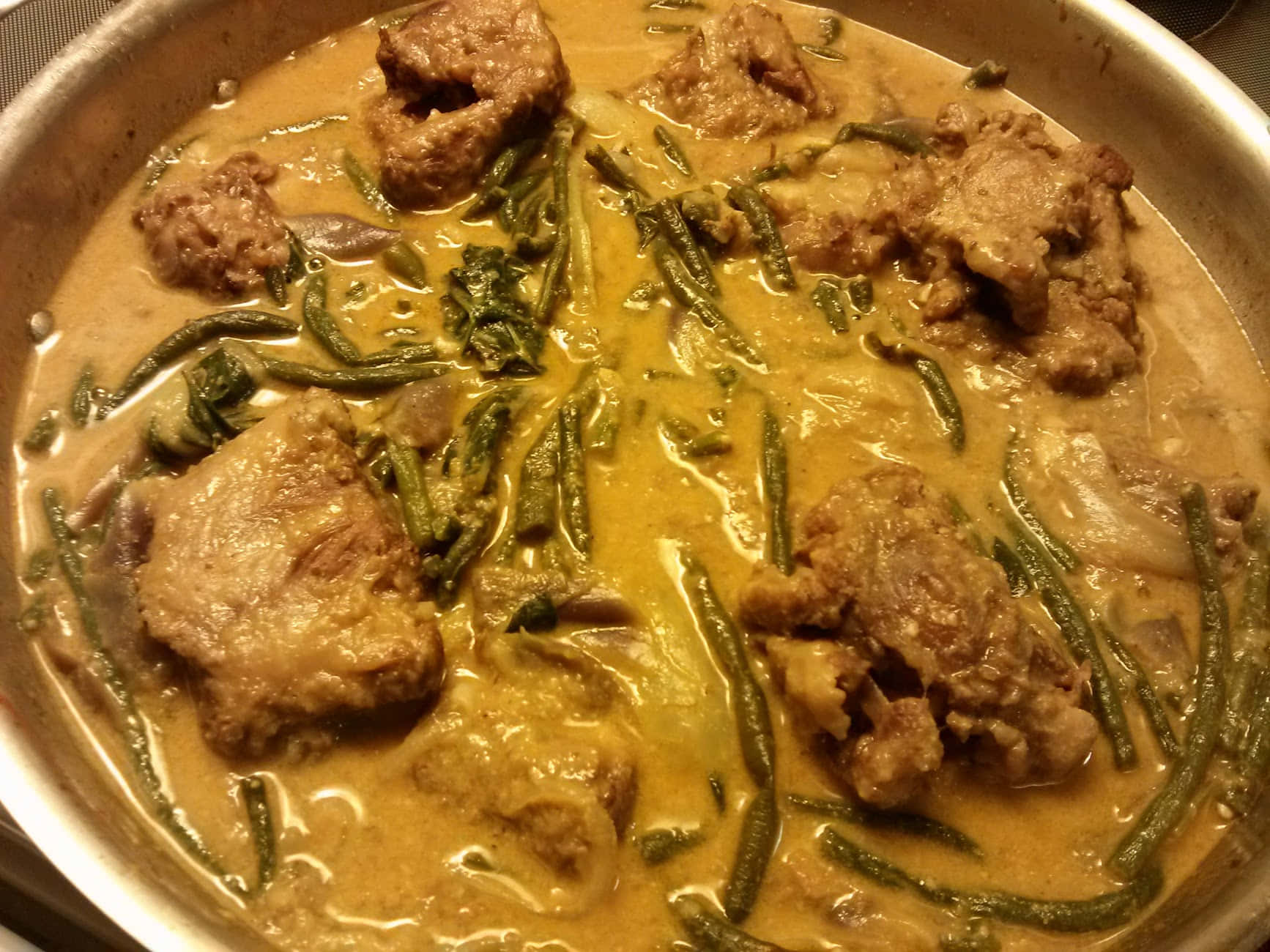 Kare-kare, thick peanut stew, rich yellow curry, HD Desktop Wallpaper