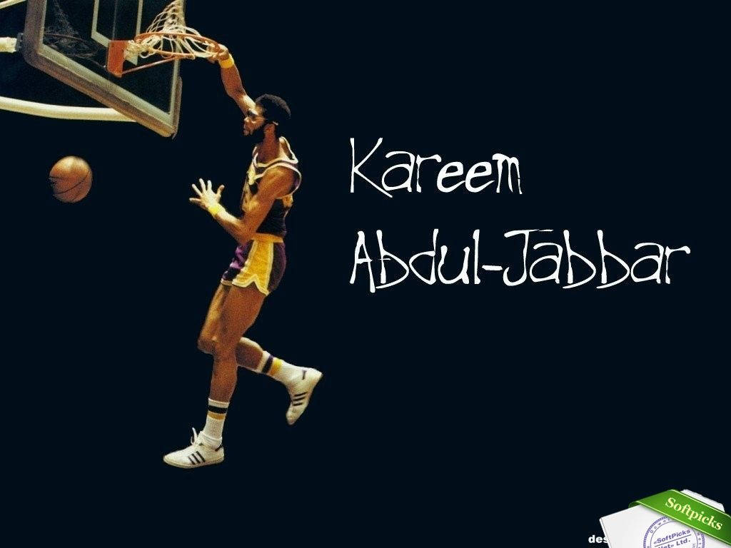 Kareem Abdul-Jabbar, dunk, basketball, SD Desktop Wallpaper