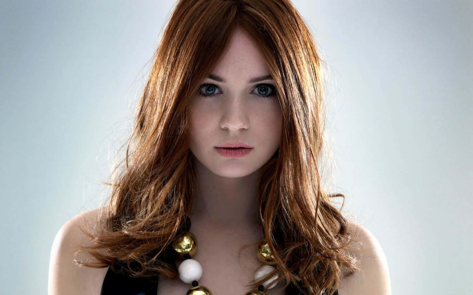 Karen Gillan, red hair, blue eyes, Full HD Desktop Wallpaper