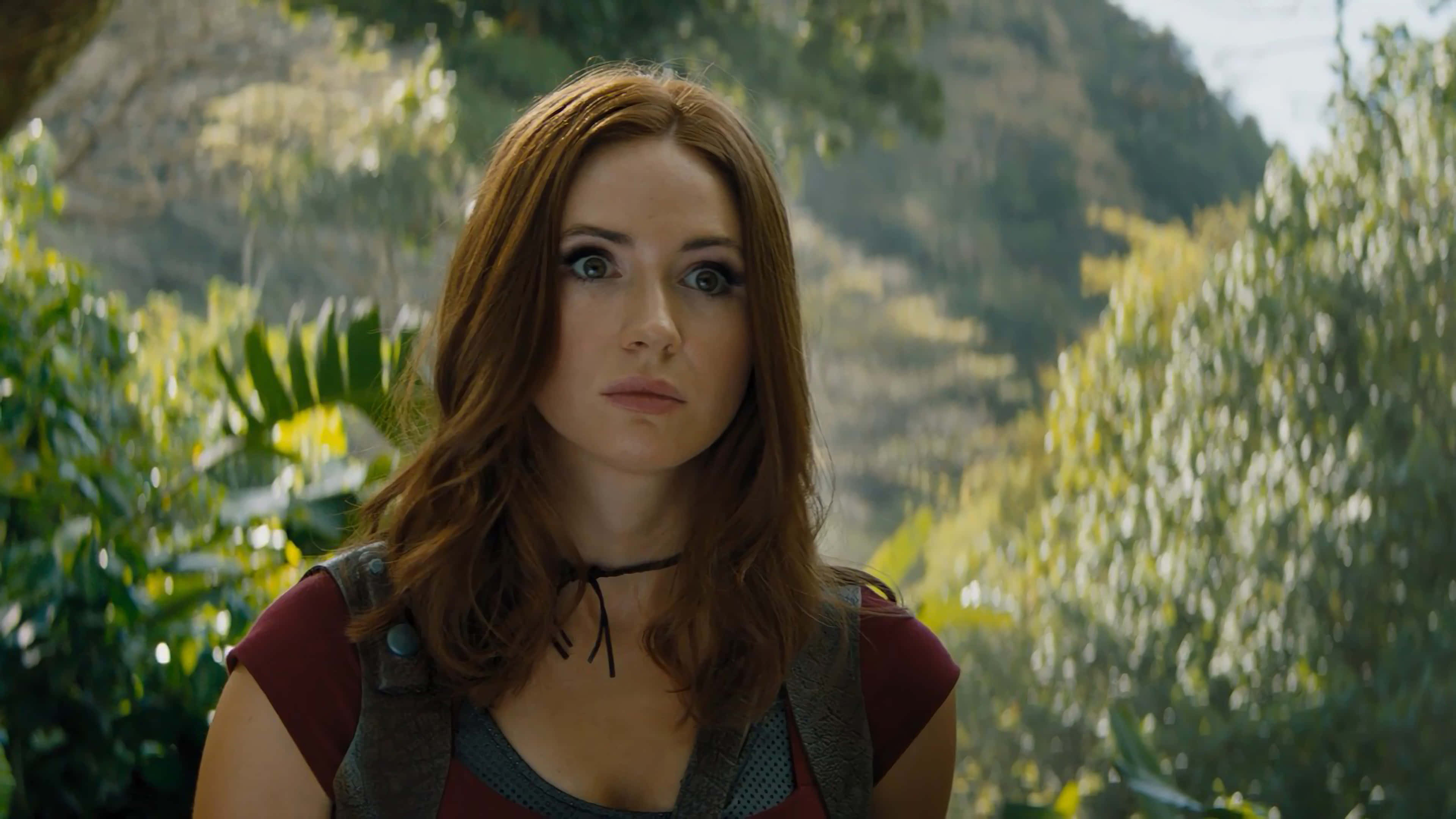Karen Gillan, red hair, wide eyes, 4K Desktop Wallpaper