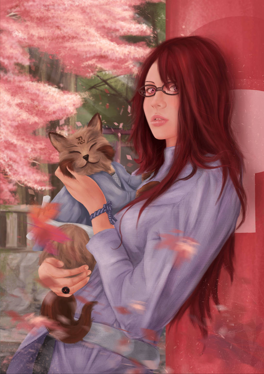 Karin Uzumaki, clan, red-haired anime girl, HD Phone Wallpaper
