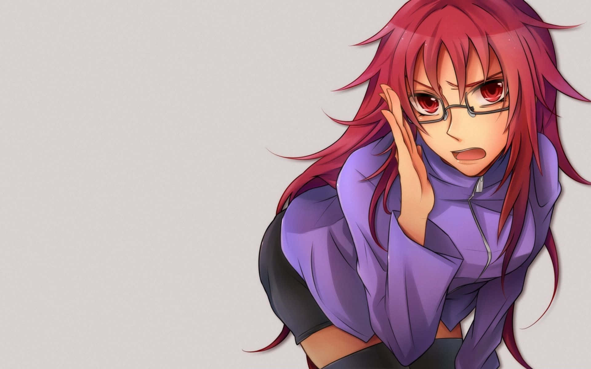 Karin Uzumaki, red-haired, glasses, Full HD Desktop Wallpaper