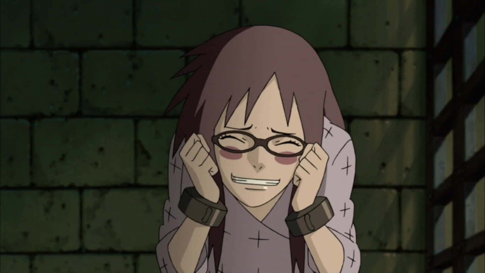 Karin Uzumaki, glasses, brown hair, Full HD Desktop Wallpaper