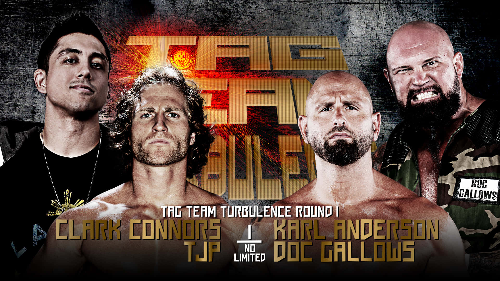 Karl Anderson, tag team fight, gritty textured background, Full HD Desktop Wallpaper